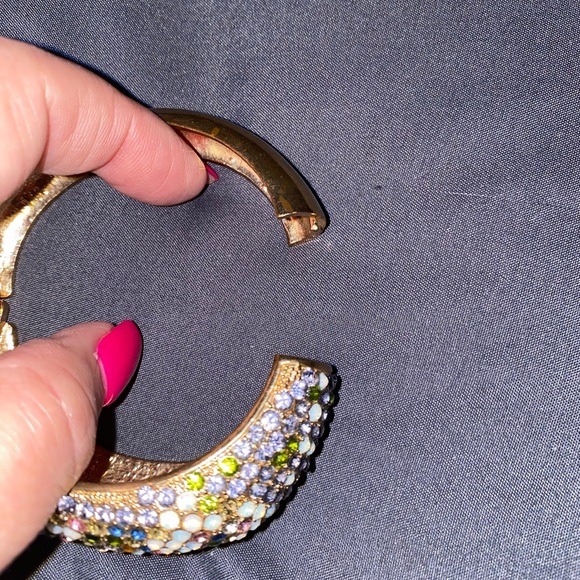 Vintage!!!!!Elegant Multicolor Gemstone Gold Bracelet - Picture 3 of 3